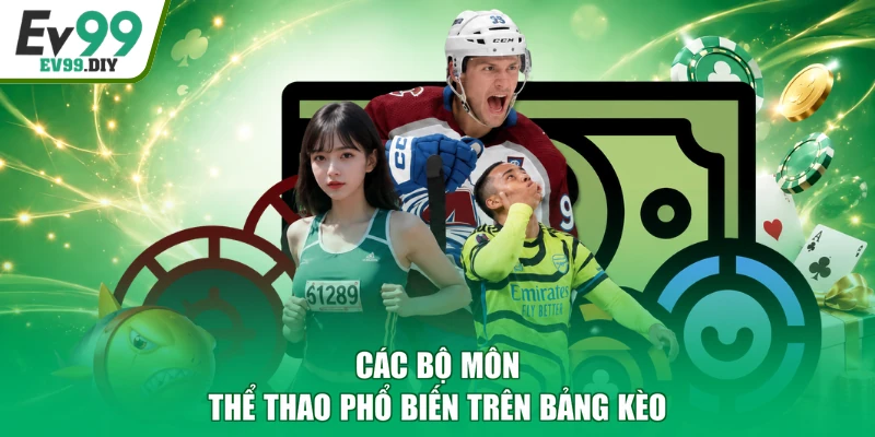 Các bộ môn thể thao phổ biến trên bảng kèo