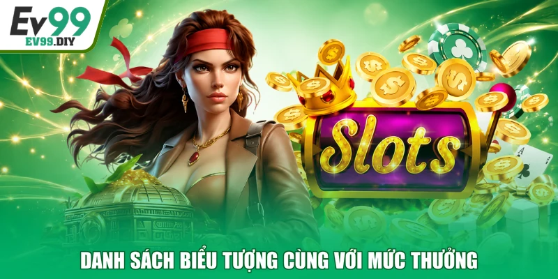 Danh sách biểu tượng cùng với mức thưởng